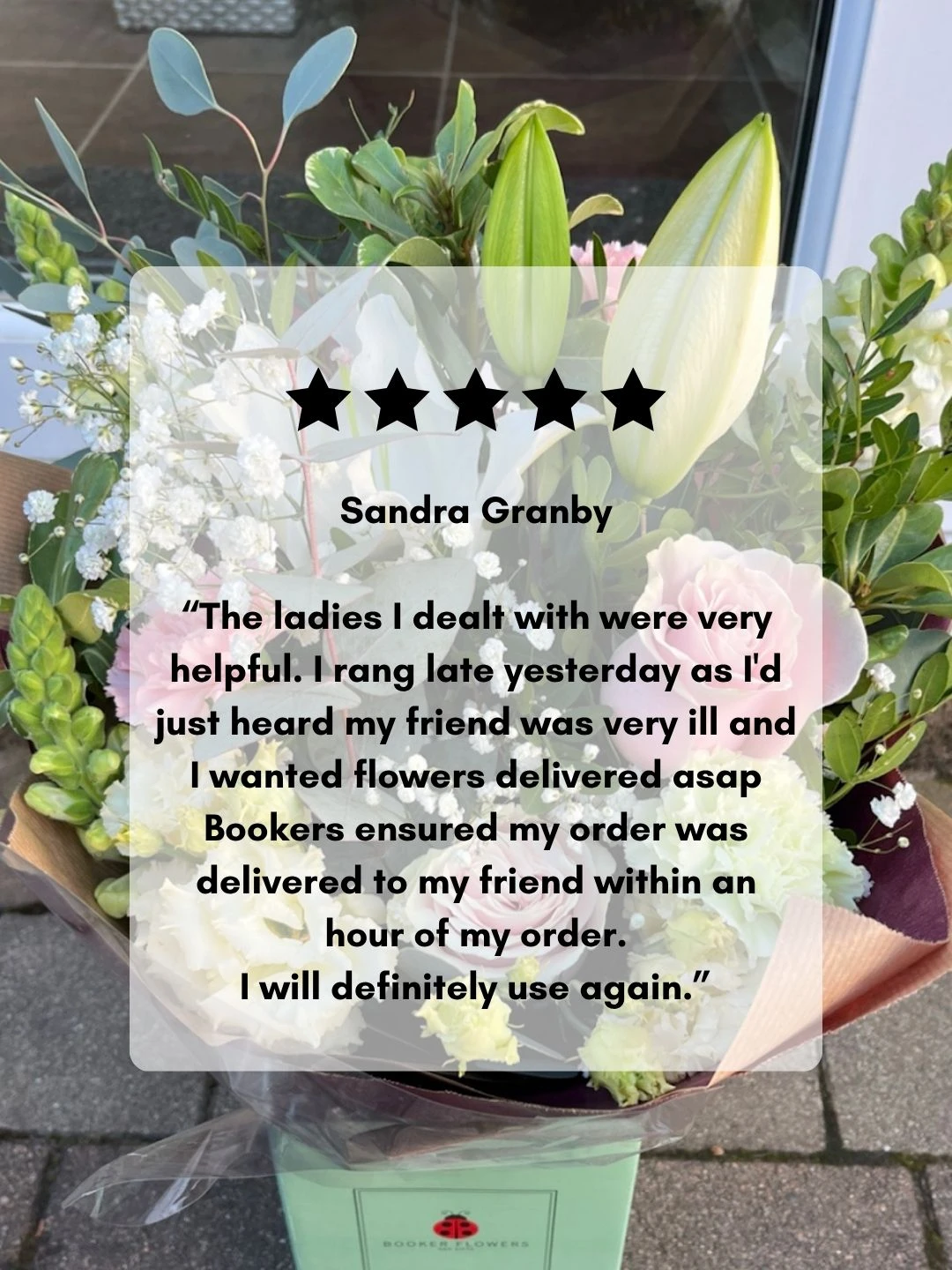 Sandra Granby - Fast Flower Delivery - Google Review