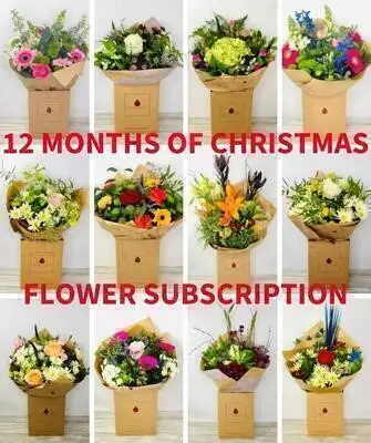 12 Months of Christmas Flower Subscription Medium