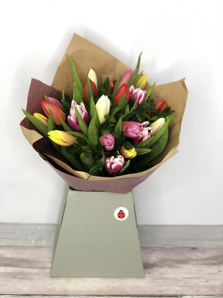 Beautiful Bright Spring Tulip Bouquet