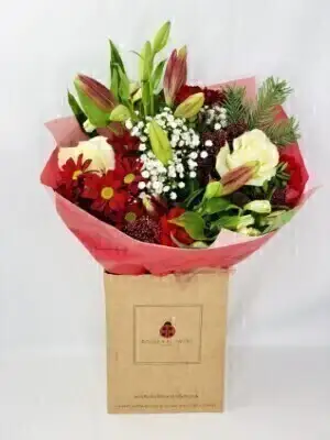 Christmas Red and White Bouquet