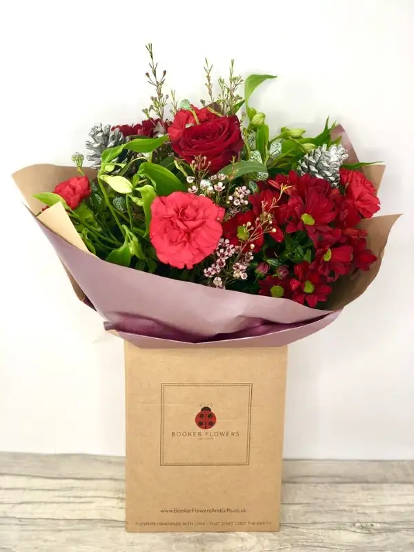 Christmas Wishes Red Flower Bouquet