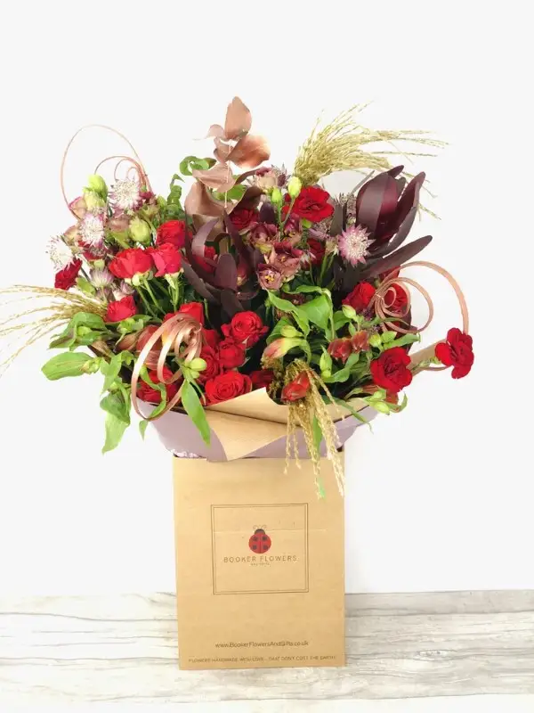 Copper Christmas Kisses Box of Flowers