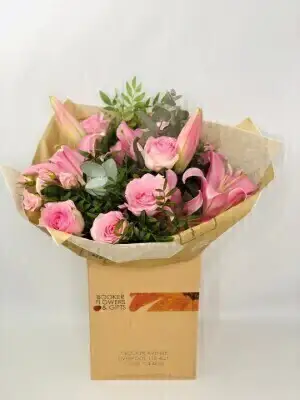 Happy Birthday Pink Pop Hand Tied