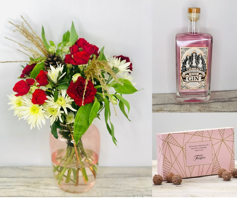 Happy Christmas Flowers Gift Set