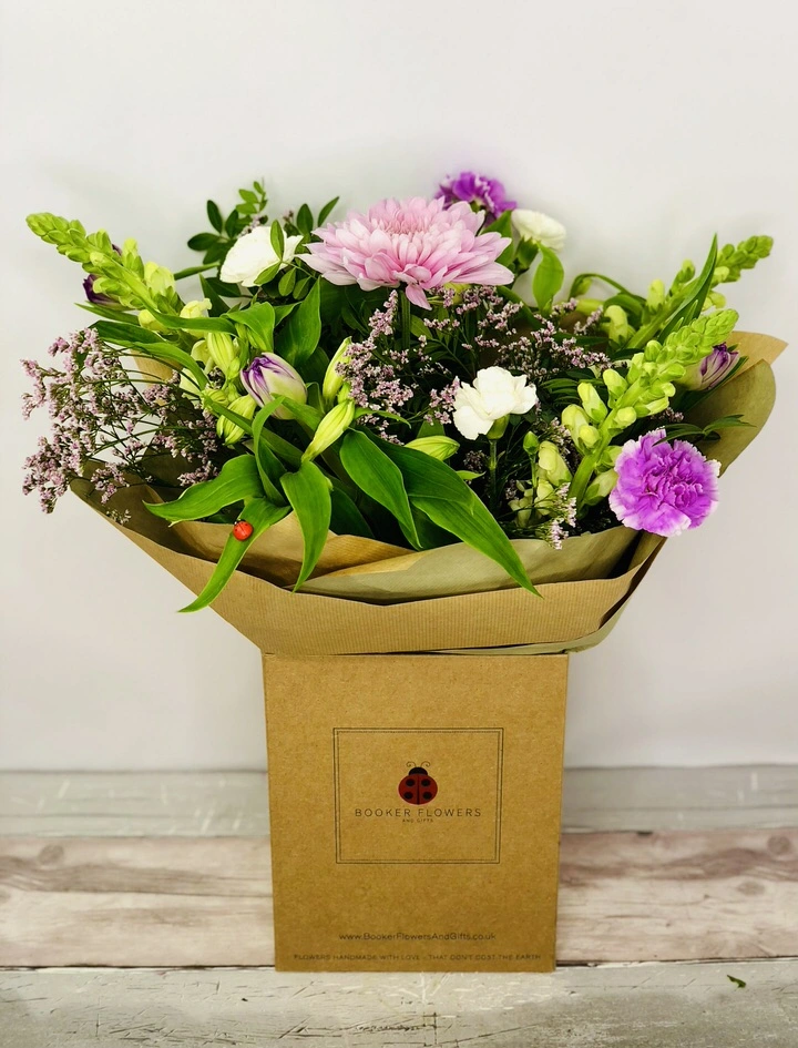 Lilac Sherbet Bouquet of Spring Flowers