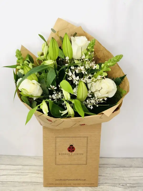 Opal Shimmer White Hand-tied Bouquet
