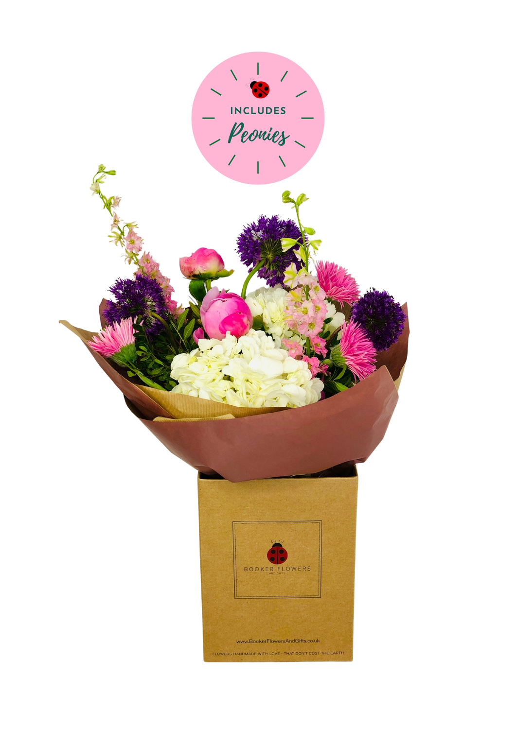 Pink Peony Daiquiri Bouquet of Summer Flowers