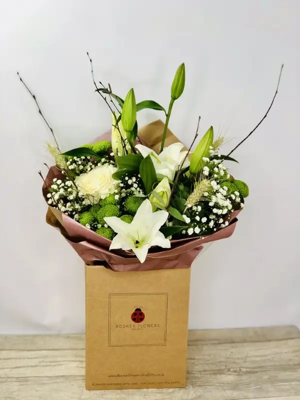Pure and Simple Neutral Hand Tied Bouquet