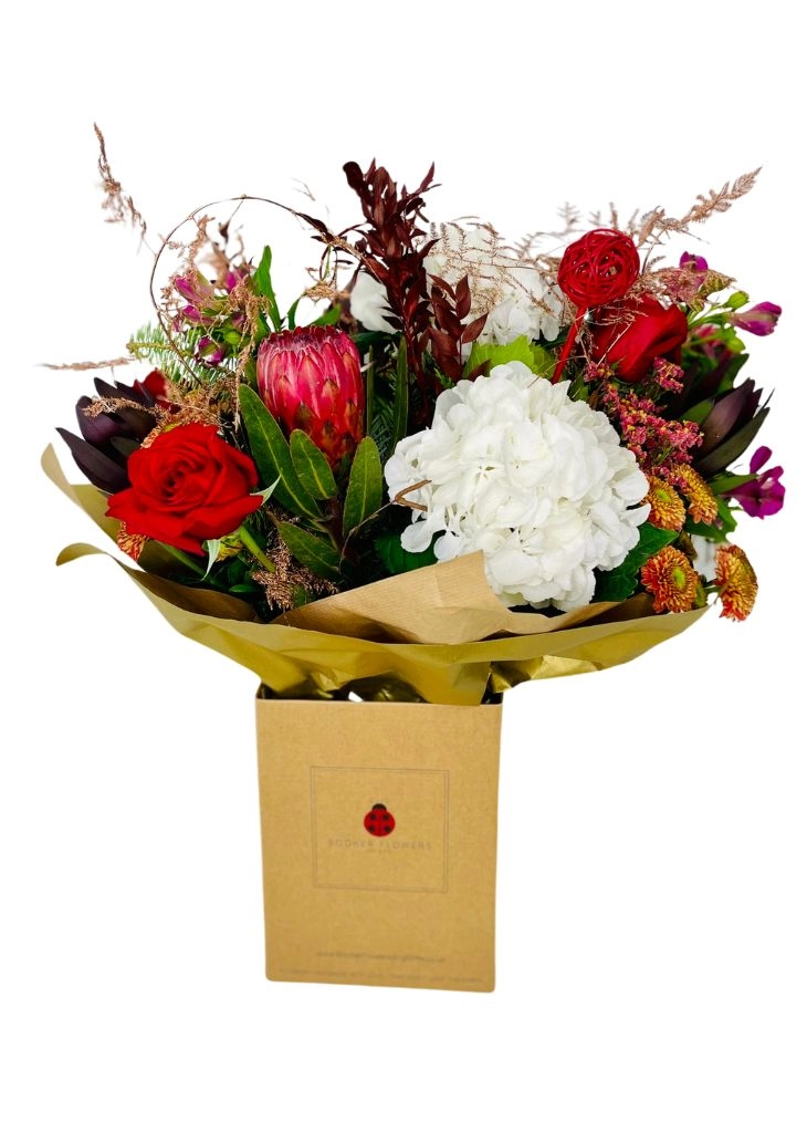 Rudolph Radiance Christmas Fresh Flowers in a Bouquet