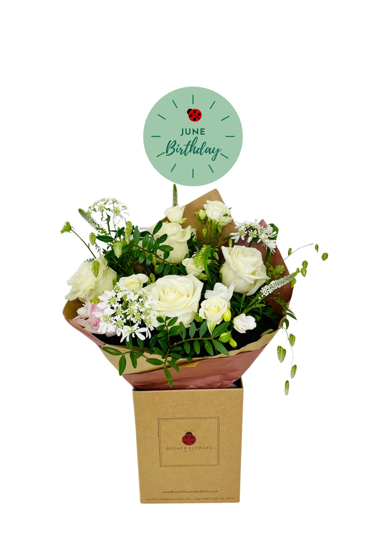 Rustic Rose June Birthday Flowers