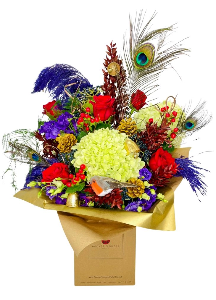 Tinsel Town Christmas Floral Handtied by Local Liverpool Florist