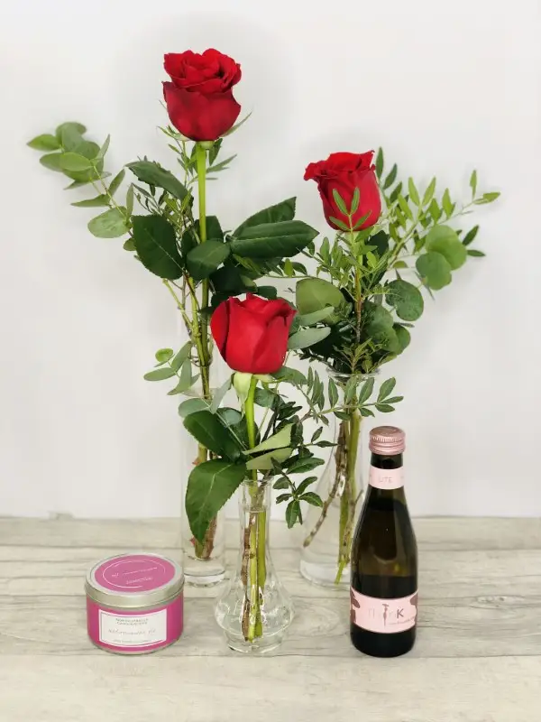 Valentines Day Red Rose Trio Giftset